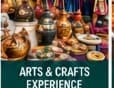 Ghanaian arts and crafts at market stalls